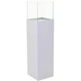 Vivanno Windlicht-Säule 25 x 25 x 100 cm Weiß