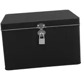 Toyvian Große Abriebbeständige Blechbox mit Schloss und Deckel Eckige Metallbox aus Maroktinblech für Zuhause zur Sicheren Aufbewahrung Verschiedenster Gegenstände