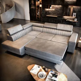 masseno Ecksofa NOLA L-S mit Schlaffunktion L-Form, Sofa mit Bettkasten, Wohnzimmersofa, Couch, Soffa, Bettsofa, Couchgarnitur- Lila, Monolith 62