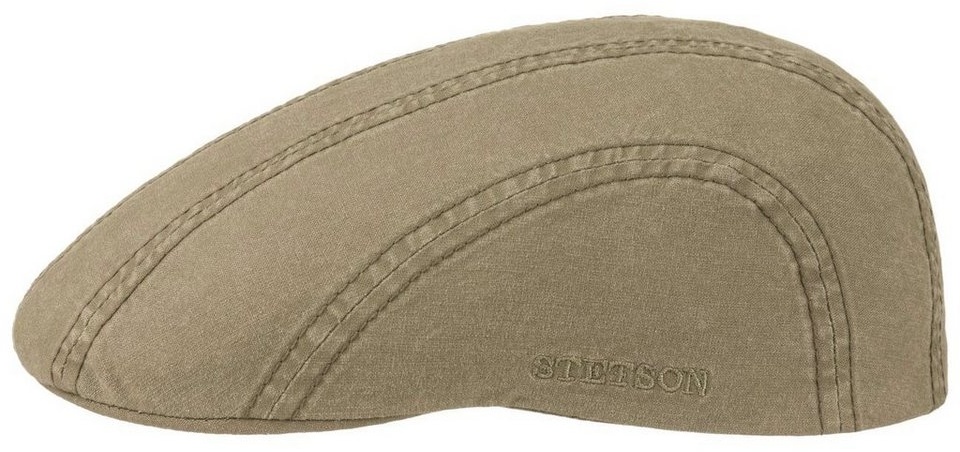 Stetson Flat Cap (1-St) Organic Cotton Cap mit Schirm grün L (58-59 cm)