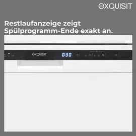 Exquisit PLUS GSP6312-030D Einbau-Geschirrspüler (unterbaufähig, 598 mm breit, Weiß)