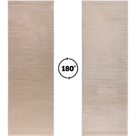 Sehrazat "LIMA, auch als Läufer", beige, Moderner Designer Teppich mit 3D-Effekt 80x150cm
