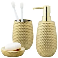 Navaris Premium Badset - Luxuriöses Badezimmer Set in Gold