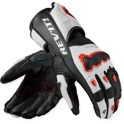 Revit Quantum 3, Handschuhe - Weiß/Neon-Rot - S
