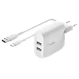 Belkin BoostCharge - Netzteil - 24 Watt - 2 Ausgabeanschlussstellen (USB)