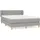 vidaXL Boxspringbett mit Matratze Hellgrau 140x200 cm Stoff