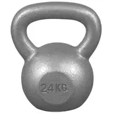 GORILLA SPORTS Kettlebell 2 bis 32 kg Gewichte, Einzeln/Set, Gusseisen, Bodenschonend silberfarben