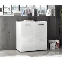Bega Consult Kommode 80 x 83 x 40 cm Schwarz / Weiß