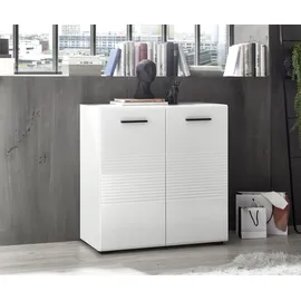 Bega Consult Kommode 80 x 83 x 40 cm Schwarz / Weiß