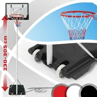 Vendomnia Basketballkorb Basketballanlage mit Ständer Brett höhenverstellbar 305cm Farbe: