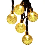 lqwell LQWELL® Solar Lichterkette Aussen 10M 40LED 8 Modi,(Warmweiß) [Energieklasse A]