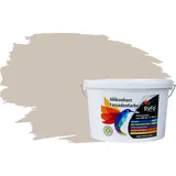 RyFo Colors Fassadenfarbe Silikonharz Fassadenfarbe Kaschmirgrau 10l, 1 L ca. 6 m2, Wasserabweisend, diffusionsfähig, schützt vor Schmutz, Algen, Pilzen grau