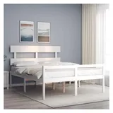 vidaXL Seniorenbett 160 x 200 cm Weiß
