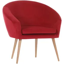 GUTMANN FACTORY Livetastic Sessel, Rot, Textil, Buche, massiv, Uni, 73x73x66 cm, Made in EU, Wohnzimmer, Sessel, Polstersessel