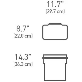 simplehuman Schrank-Abfalleimer 10 l Schwarz