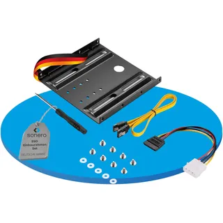 Sonero Sonero® SSD Einbaurahmen Set, 2,5" SSD auf 3,5" inkl, Zubehör