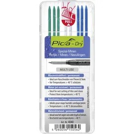 Pica Ersatzminen-Set 4040 (8tlg) blau/grün/weiß wasserstrahlfest