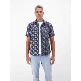 Lerros Floral Kurzarmhemd Blau XL