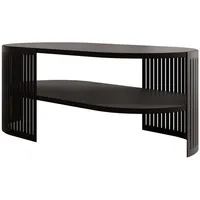 Mirjan24 Couchsitch, Schwarz, Metall, Oval,Oval, 50x40x100 cm, Wohnzimmer, Wohnzimmertische,