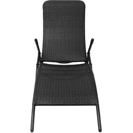 furnicato Sonnenliege 147 x 61 x 95 cm Schwarz
