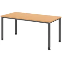 Bümö Schreibtisch Buche, Nachbildung,Buche, Rechteckig, 160x74x80 cm FSC Mix,