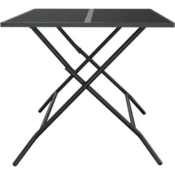 vidaXL Gartentisch Klappbar Anthrazit 110x80x72 cm Stahlgitter