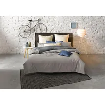 FLEURESSE Colours Uni Grau 200 x 200 cm + 2 x 80 x 80 cm