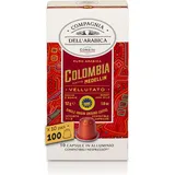 Caffè Corsini - Kolumbien 100 Kompatible Nespresso-Kapseln, 100% Arabica Kaffee, Intensität 7/13, 10 Boxen mit 10 Kapseln, 520g