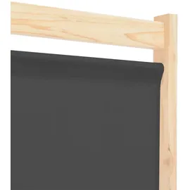 vidaXL 6-teiliger Raumteiler Grau 240 x 170 x 4 cm Stoff