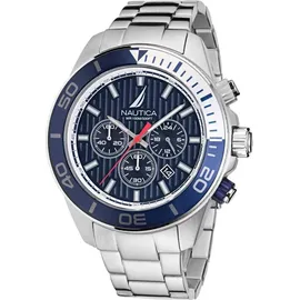 NAUTICA One Chrono Dunkelblau/Silber Edelstahl 48 mm NAPNOF303