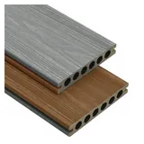 vidaXL WPC Terrassendielen mit Zubehör 20 m2 2,2 m braun/grau