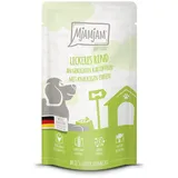 MjAMjAM - Premium Nassfutter für Hunde - Quetschie - leckeres Rind an gekochten Kartoffeln mit knackigen Erbsen, 1er Pack (1 x 125g), getreidefrei mit extra viel Fleisch
