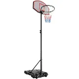 Tectake Basketballkorb Harlem Schwarz 178 x 213 cm