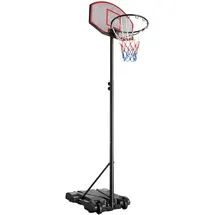 Tectake Basketballkorb Harlem Schwarz 178 x 213 cm