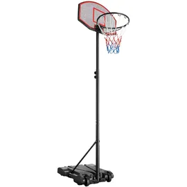 Tectake Basketballkorb Harlem Schwarz 178 x 213 cm
