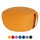 Casamia Yogakissen Meditationskissen Sitzkissen Lotus rund 31x16x31 cm Bezug waschbar : gelb - papaya