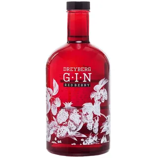 Dreyberg | Red Berry Gin | 700 ml | Klassische Gin Botanicals & rote Beeren | Handgelesene Kräuter & Früchte aus eigenem Anbau | Fruchtig