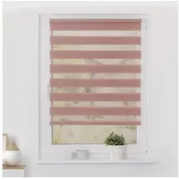 Lichtblick Doppelrollo Klemmfix ohne Bohren, Streifen, Blickdicht, Klemmträger-Montage, Sichtschutz,