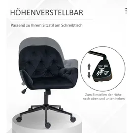 Vinsetto Drehstuhl Kunststoff Schwarz