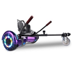 HITWAY Balance Scooter Kart, 13,00 km/h, Hoverboard mit Hoverkart 6.5″ 12km LED Bluetooth lila|schwarz