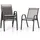 Costway Gartensessel 56 x 70 x 84 cm grau/schwarz 4 St.
