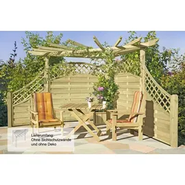 Gartenpirat Eckpergola 240 x 240 x 220 cm Braun