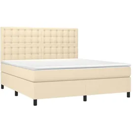 vidaXL Boxspringbett 180 x 200 cm Creme