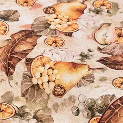 Dekostoff Herbst Vintage "Lorena", natur-braun-color