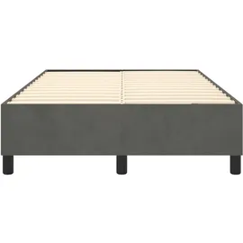 vidaXL Boxspringbett Dunkelgrau 120x200 cm Samt1393298