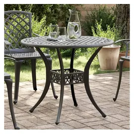 vidaXL Gartentisch Ø90 x 75 cm Schwarz