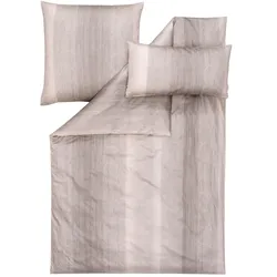 ESTELLA Bettwäsche Romo 135 x 200 cm Satin Silber Perlmutt