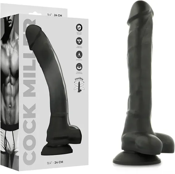 Cock Miller - Silikon Dichte Cocksil Artikulierbar Schwarz 24 cm