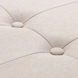 Woltu Sitzhocker mit Stauraum Leinen 76 x 38 x 38 cm Cremeweiß/Beige