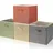 luxuskollektion Aufbewahrungsbox 33 x 38 x 33 cm 4-tlg. grau